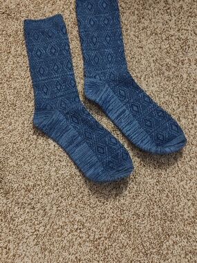 Soft, Thin, Blue Socks